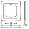 BJ enkelvoudig frame, model 1721-80, chroom, mat afwerking Productafbeelding-voorbeeld 3
