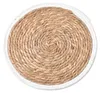 6er Set Boho Platzset Rattan Natur Weiß 29cm - rundes Produktbild-Vorschau 7