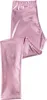 Eine glänzende pinkfarbene Kinderleggings liegt einzeln gefaltet auf weißem Hintergrund.
