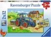 2 x 12 Teile Ravensburger Kinder Puzzle Baustelle und Produktbild-Vorschau 2