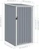 vidaXL Abri de jardin Gris 87x98x159 cm Acier galvanisé Voir les images du produit 15