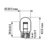 Lamp W21/5W 12V/21/5W (volglas) W3X16Q Productafbeelding-voorbeeld 4