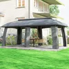 Outsunny Gartenpavillon 3x6m Partyzelt mit Doppeldach Produktbild-Vorschau 9