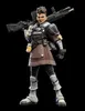 A full-body shot of a collectible action figure of the character Bangalore from the video game Apex Legends, posed against a black background. Náhled obrázku produktu