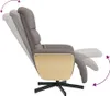 vidaXL Masážne kreslo s podnožkou taupe fabric Náhľad obrázku produktu 6
