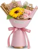 Bouquet de fleurs, tournesol, savon, rose rose, cadeau Voir les images du produit 2