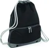A black gym bag with gray accents and drawstrings, shown against a white background. Náhled obrázku produktu