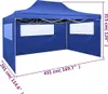 vidaXL Tente pliante avec 3 parties latérales 3x4,5 m Bleu Voir les images du produit 15