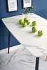 HALMAR Tisch weiß schwarz MDF-Platte Stahl Glas 70cm x Produktbild-Vorschau 10