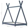vidaXL Sommier de lit pour enfants Gris Pin massif 80 x 160 Voir les images du produit 6