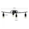 ZMH Deckenleuchte Vintage Deckenlampe Schwarz 4 Flammig E27 Produktbild-Vorschau 3