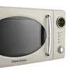 A close-up, studio shot of a cream-colored retro-style microwave oven. Podgląd zdjęcia produktu