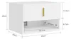 Abmessungen des SoBuy Nachttisches FBT176-E-W: 40 x 30 x 26 cm Produktbild-Vorschau