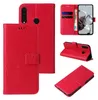 A collage of images showing a red flip phone case with floral patterns from multiple angles. Produktbild-Vorschau