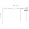 vidaXL Pergola Bambus 385x40x205 cm Anteprima dell’immagine prodotto 7
