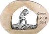 Gilde Skulptur, oval, "Zeit", Spruch, Yoga, Aluminium, Produktbild-Vorschau 1