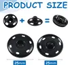 8er-Set schwarze Metall-Druckknöpfe, 25 mm Produktbild-Vorschau 3
