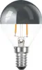 A single LED light bulb with a mirrored top half. Produktbild-Vorschau