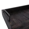 Holz Deko Tablett XXL schwarz mit Griffen aus Metall - 90 x Produktbild-Vorschau 3