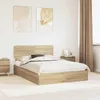 vidaXL Aufbewahrungsbett Sonoma-Eiche 140 x 200 cm Produktbild-Vorschau 2