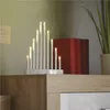 LED Kerzenhalter weiß, 24,5 cm, 3x AA, Innen, warmweiss, Timer Produktbild-Vorschau