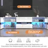 MODFU TV-Schrank Hochglanz Lowboard mit LED-Beleuchtung für Produktbild-Vorschau 5