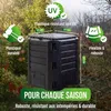 DEUBA® Composteur de jardin 800 L plastique noir Voir les images du produit 4