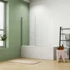 AICA Badewannenaufsatz 80cmx140cm Faltwand 6mm ESG-glas Produktbild-Vorschau 1
