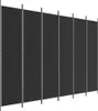 A black fabric room divider with metal poles. Náhled obrázku produktu