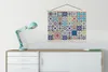 MuchoWow® Textilposter Blumen - Muster - Grün - Blau 60x45 Produktbild-Vorschau 3