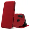 A red flip case for a smartphone is shown from two angles against a white background. Produktbild-Vorschau