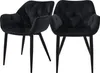 ML-Design 2er Set Esszimmerstuhl mit Rückenlehne, Schwarz, Produktbild-Vorschau 1