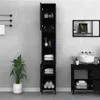vidaXL Armadietto da bagno nero 30x30x190 cm Materiale a Anteprima dell’immagine prodotto 3