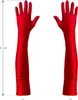 Oblique Unique Damen Handschuhe Lang rot Handschuh für Produktbild-Vorschau 2