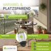 Juskys Polyrattan Gartentisch Yoro rund - wetterfest Ø 80 Produktbild-Vorschau 6