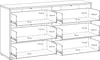 Forte ALICE SPRINGS Sideboard 150 155, modernes, großes Produktbild-Vorschau 7