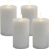 Relaxdays LED Kerzen, 4er Set, HxD: 13 x 7,5 cm, flackernde Produktbild-Vorschau 1