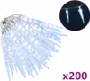 vidaXL Weihnachts-Eiszapfen-Licht 200 LEDs Kaltweiß 20 m Produktbild-Vorschau 1