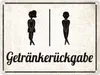 Getraenkerueckgabe Schild Blechschild Aluminiumschild Produktbild-Vorschau 1