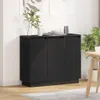 vidaXL Buffet LED noir aspect chêne 90 x 32 x 75 cm Voir les images du produit 1