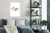MuchoWow® Poster Weltkarte - Stein - Rot - Weiß 40x60 cm - Produktbild-Vorschau 4