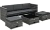 Set de jardin Lounge avec coussins Poly Rattan Salon de Voir les images du produit 13