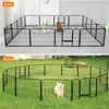 A collage showing a dog playpen set up indoors and outdoors with dogs inside. Produktbild-Vorschau