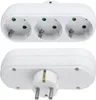 2X 3-Fach EU Steckdosenadapter,3-fach Rund Mehrfachstecker Produktbild-Vorschau 1