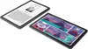 Two tablets are shown on a white background. One tablet displays text and an image, while the other displays a comic strip. Podgląd zdjęcia produktu