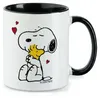 Hrnek Peanuts Snoopy Woodstock – 330 ml, barva: černá Náhled obrázku produktu 1