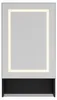 Armadietto a specchio per il bagno, colore nero – 50x88x16 Anteprima dell’immagine prodotto 11