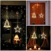 Collage of Christmas-themed window decorations featuring LED lights in the shape of trees and stars. Produktbild-Vorschau