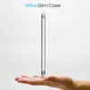 A hand holding a transparent phone case, showcasing its slim profile. Produktbild-Vorschau