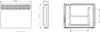 Technical drawings of an electric convector heater with dimensions. Anteprima dell’immagine prodotto